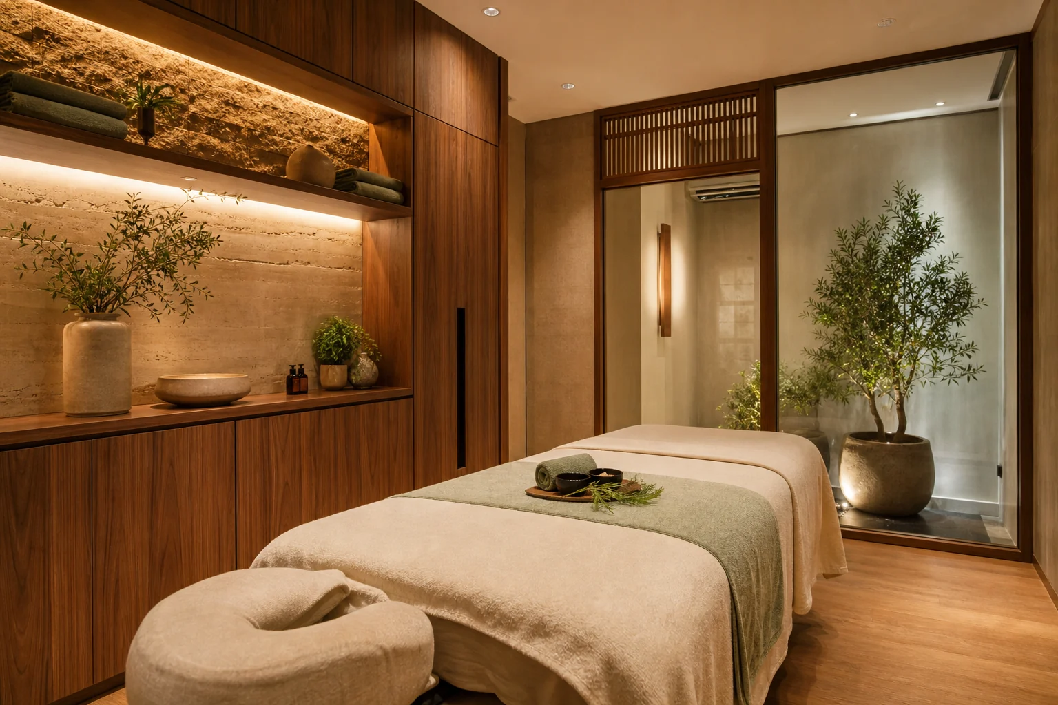Warmer Massage-Raum
