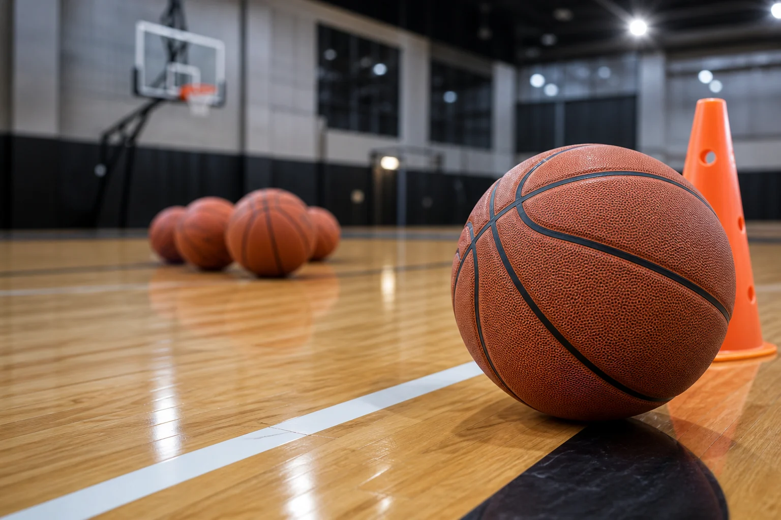 Trainingsmaterial in der Halle