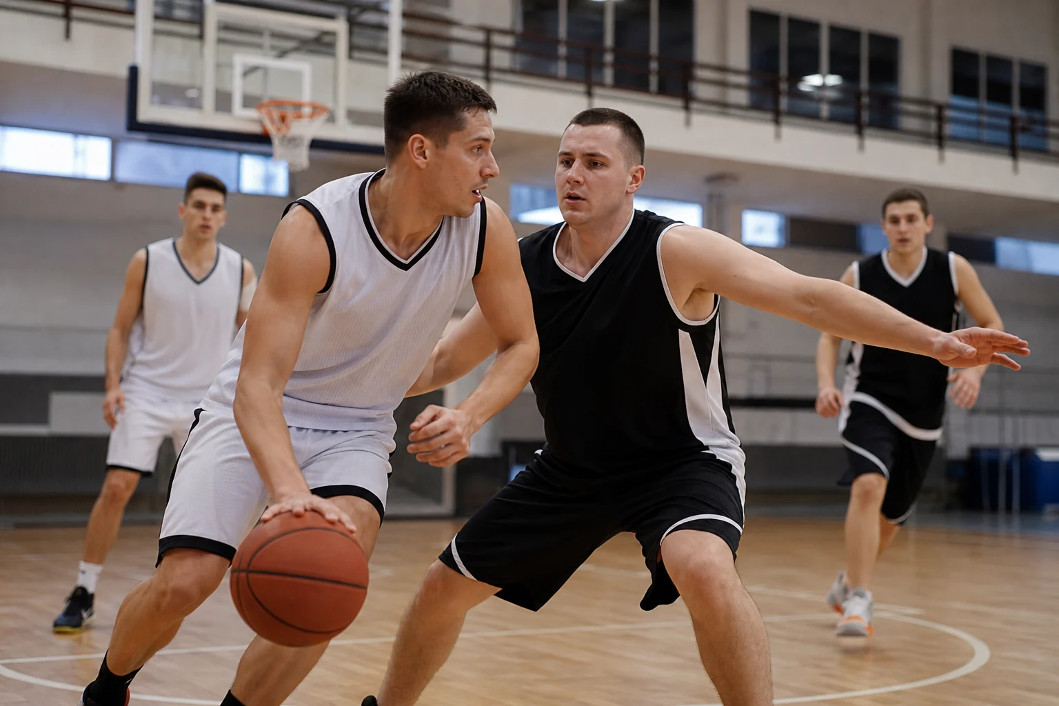 Basketballspiel in der Halle