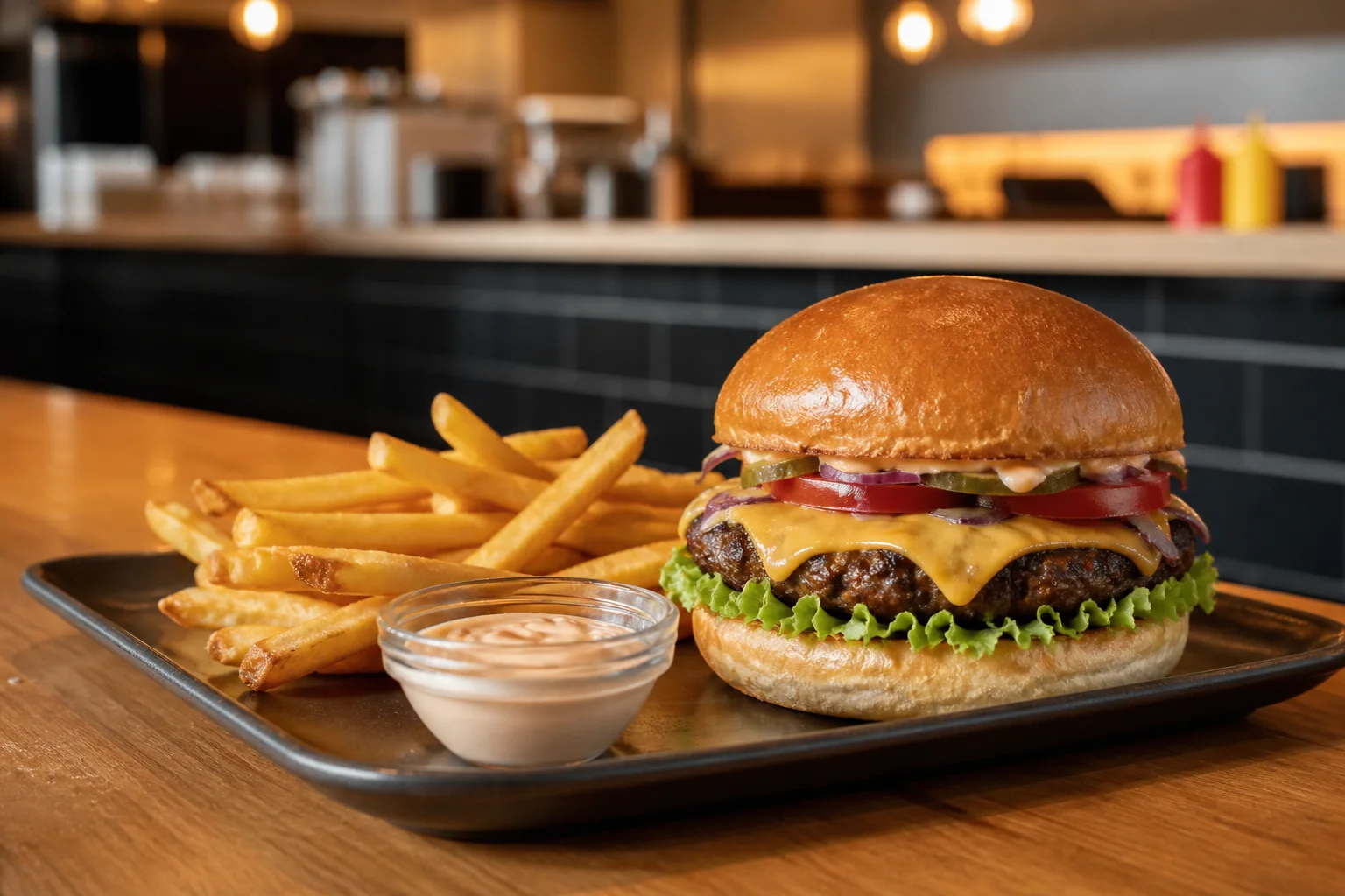 Burger Menü mit Pommes