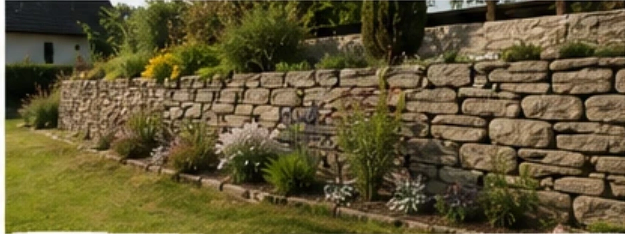 Trockenmauer mit Pflanzfugen
