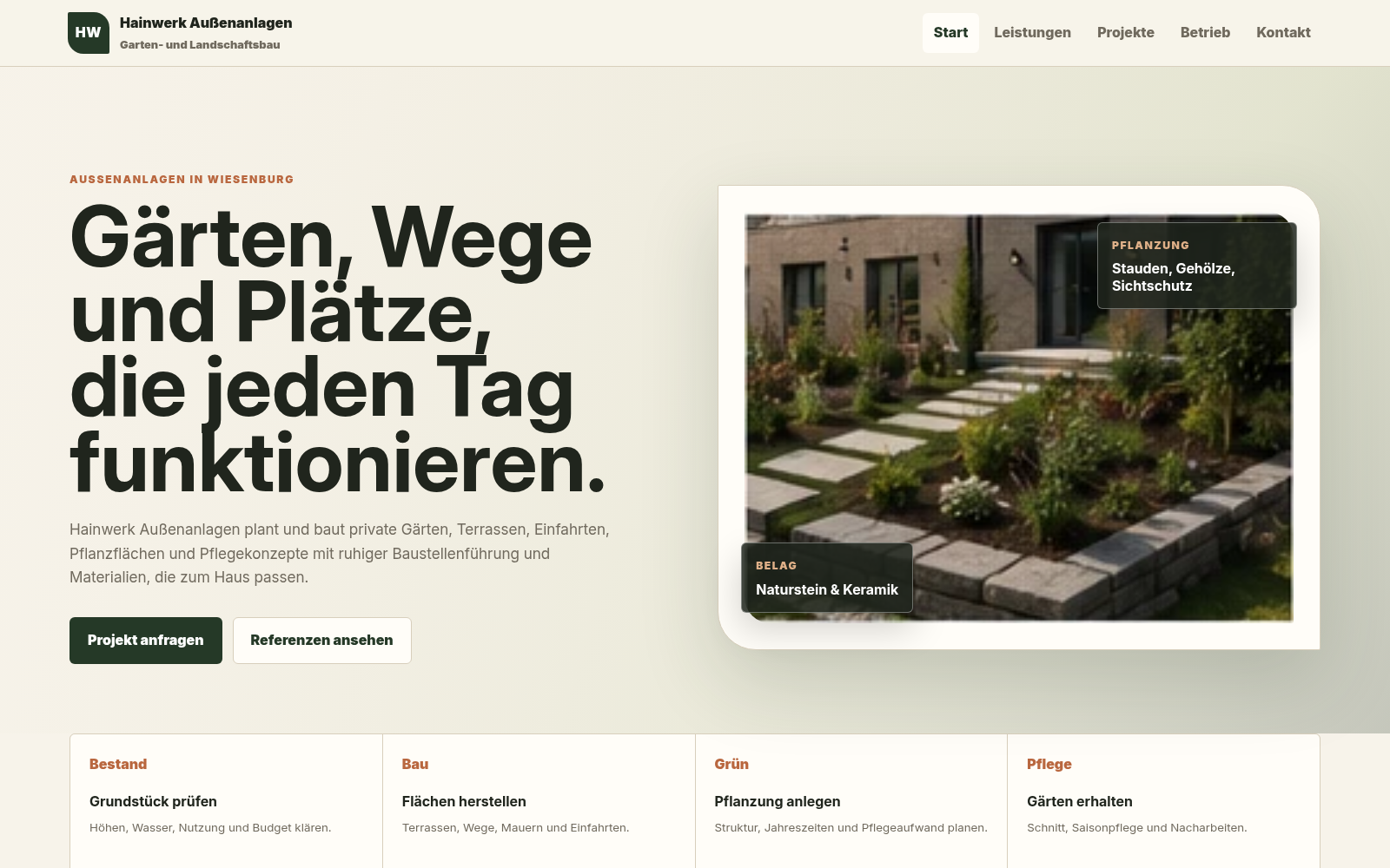 Vorschau von Garten und Landschaftsbau