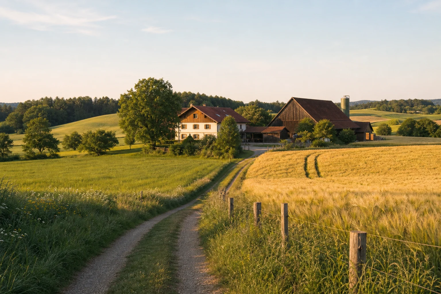 Felder rund um den Hof