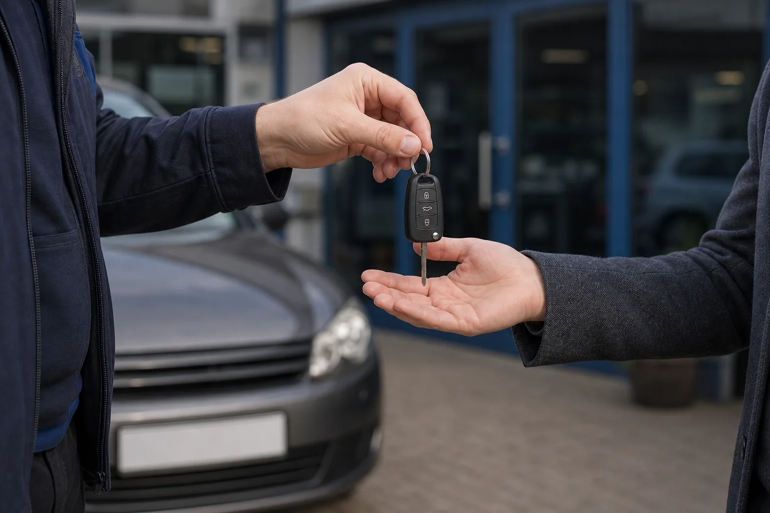 Autoschlüssel werden übergeben