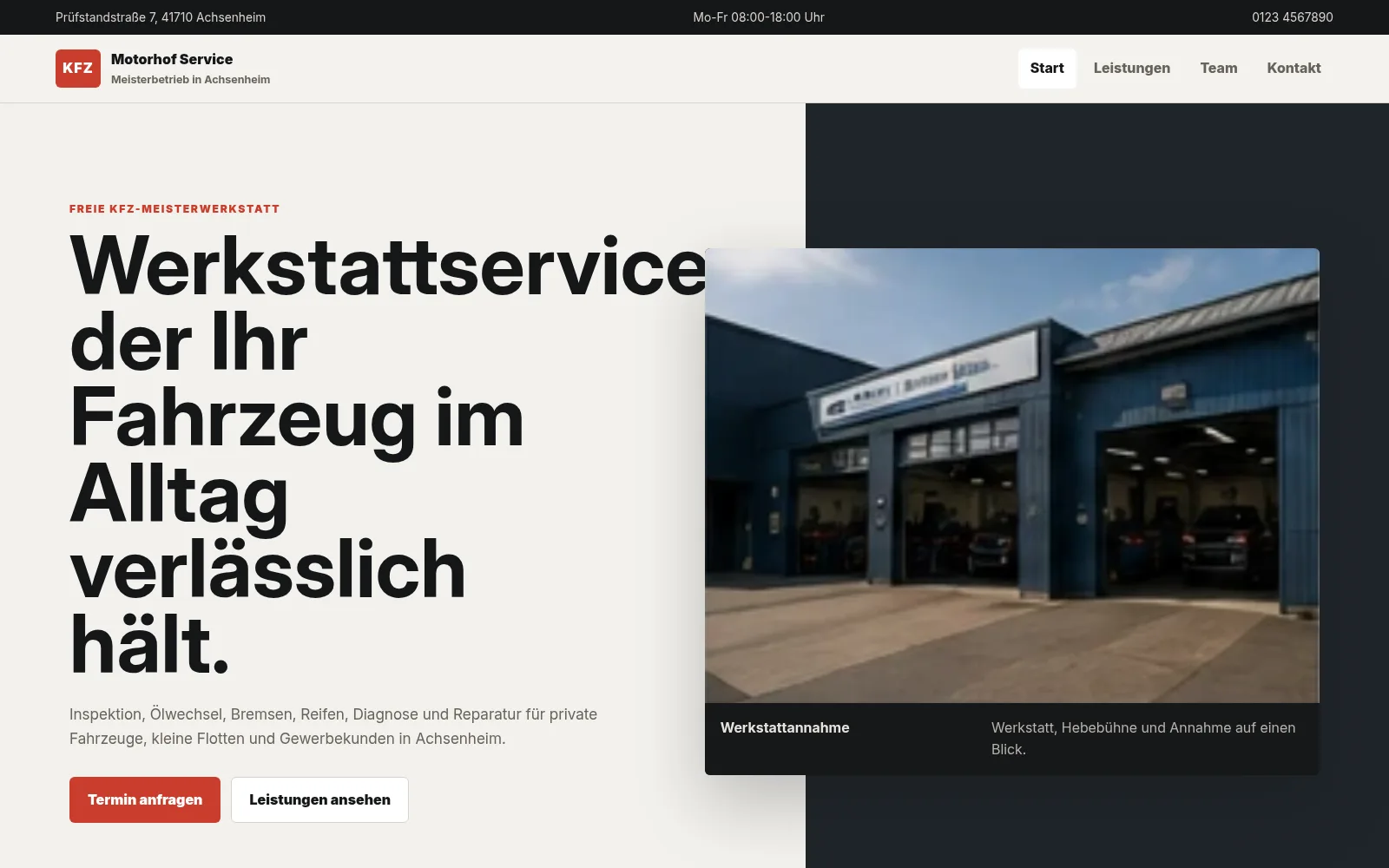 Vorschau von Kfz-Werkstatt
