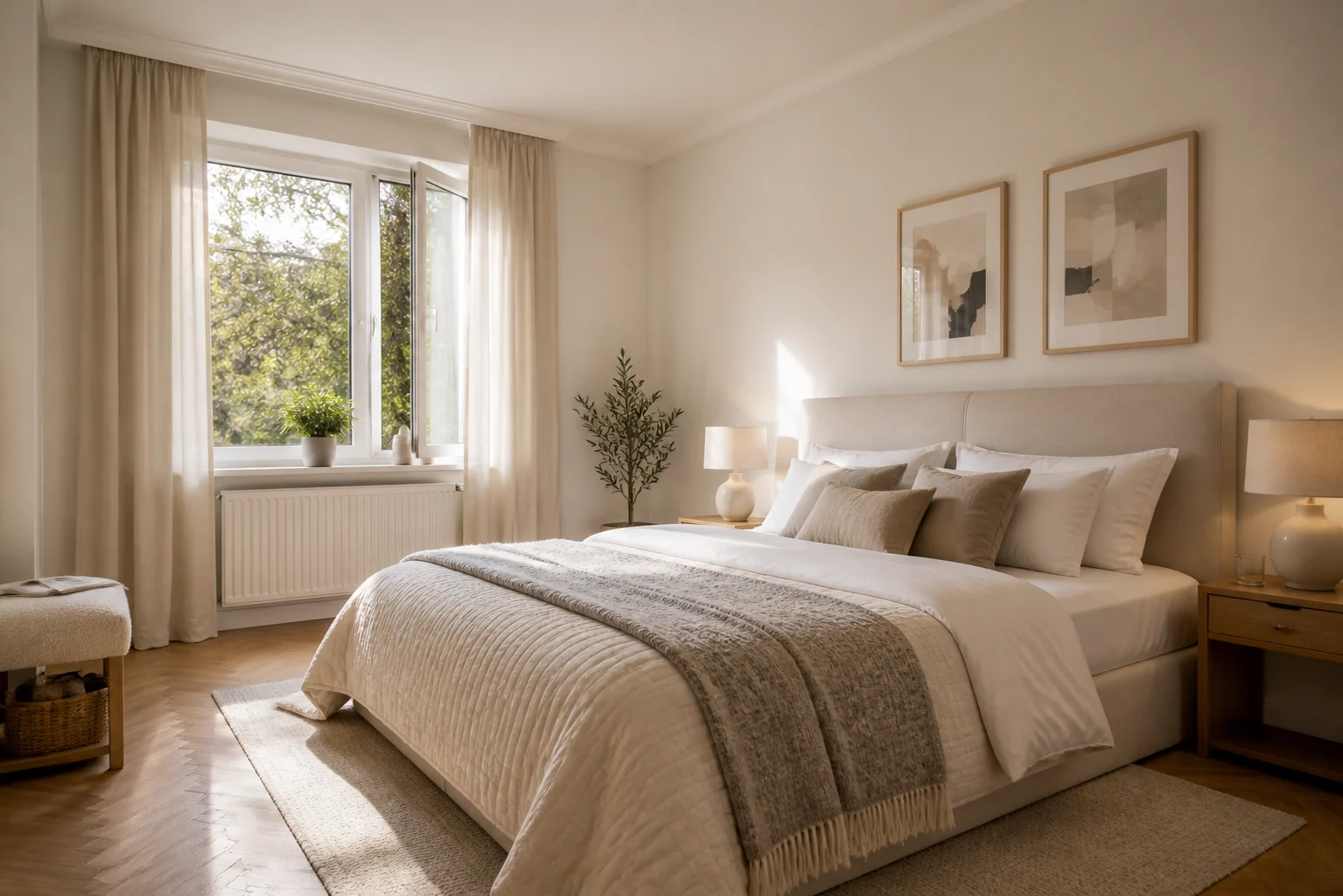 Helles Schlafzimmer