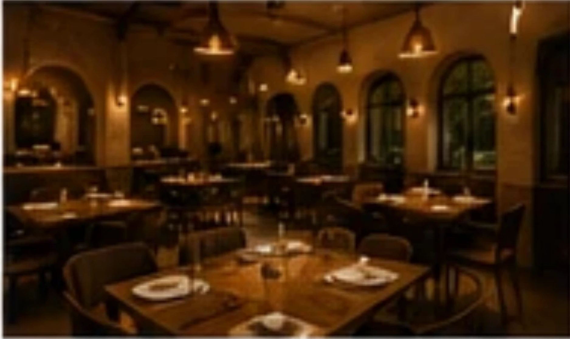 Innenraum der Pizzeria